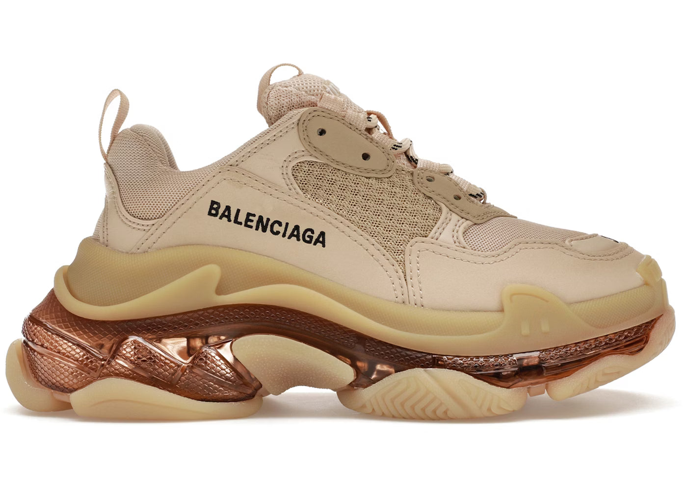 Balenciaga Triple S Beige (Clear Sole)