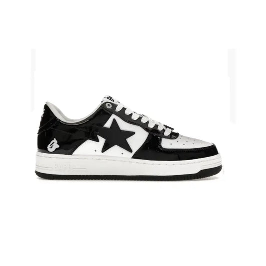 Bape Sta - Patent Leather Black White